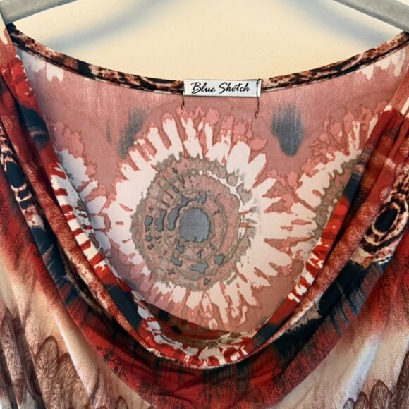 Y2K Fairycore Mini Cowl Neck Women's Dress Belted Fit and Flare Flutter Sleeves - Picture 5 of 7